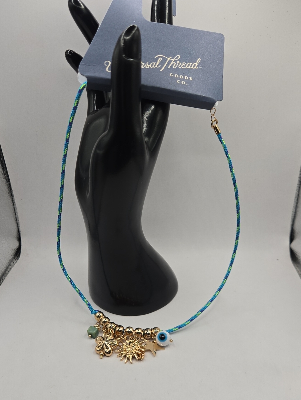 NEW Universal Thread Blue & Green Charm Necklace